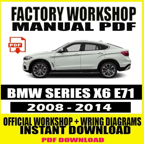 BMW X6 E71 Workshop Manual (2008–2014)