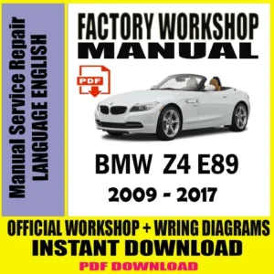 BMW Z4 E89 Workshop Manual (2009-2017)