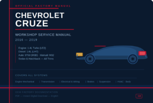 Chevrolet Cruze Workshop Service Manual 2016-2019 | OEM Guide