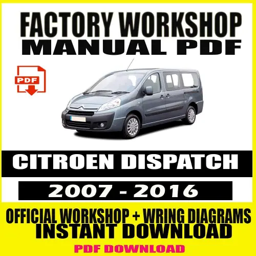 Workshop Manual for Citroën Dispatch (2007-2016)