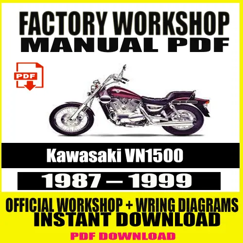 Kawasaki VN1500 FACTORY REPAIR SERVICE MANUAL 1987-1999