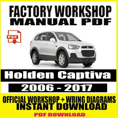 Official Holden Captiva Workshop Manual 2006-2017 with wiring diagrams and repair instructions.