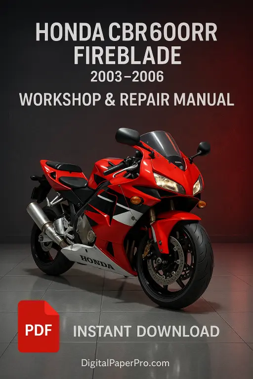 Honda CBR600RR Fireblade Workshop Manual (2003–2006) – Official Service PDF