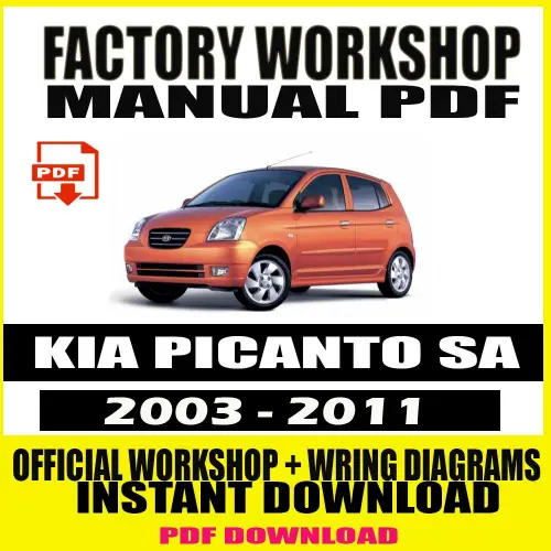 Kia Picanto SA Workshop Manual (2003–2011) – Comprehensive Repair & Service Guide