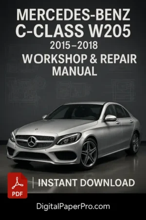 Mercedes-Benz C-Class W205 Workshop Manual 2015–2018 | Factory Service PDF
