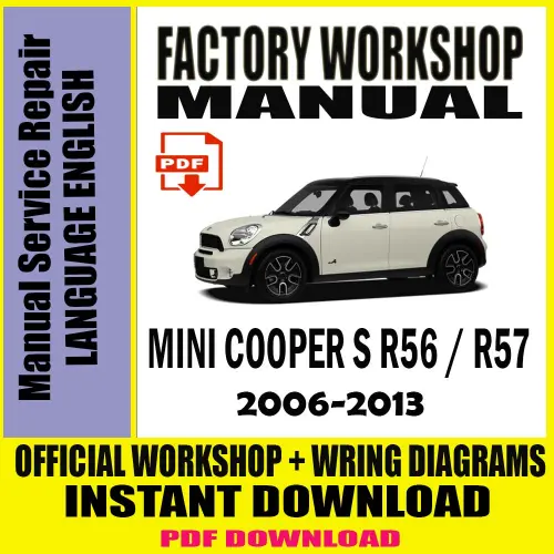 Official MINI Cooper S R56/R57 Workshop Manual (2006-2013)