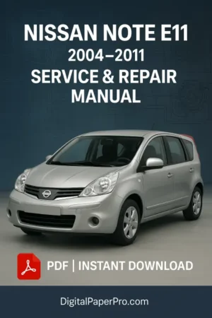 Nissan Note E11 Workshop Manual (2004 – 2011)