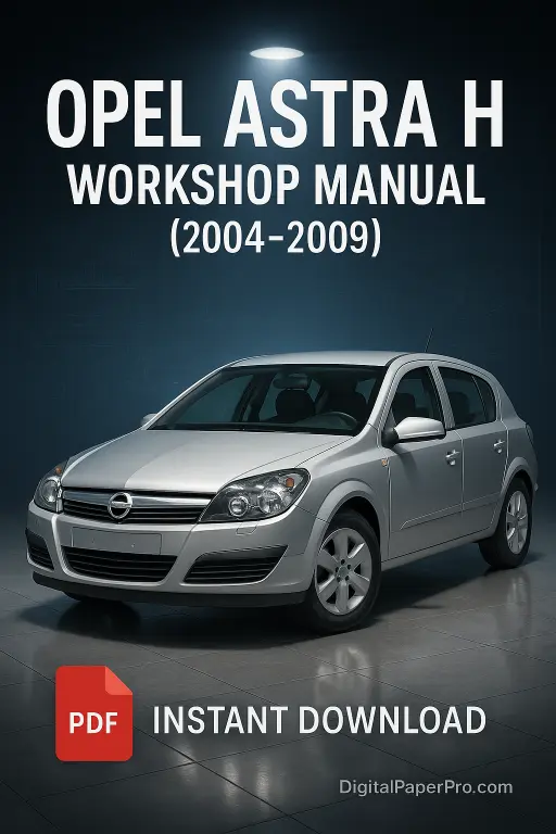 OPEL ASTRA H Workshop Manual (2004–2009) | Official Factory Service PDF