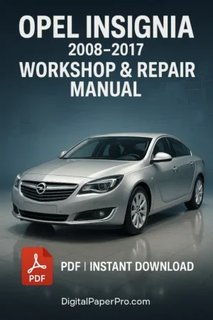 Opel Insignia Workshop Manual (2008–2017) | Official Factory Service PDF
