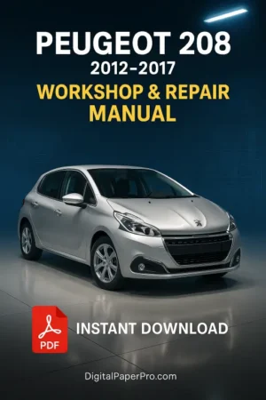 Peugeot 208 Workshop Manual (2012–2017)