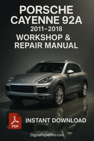 PORSCHE Cayenne 92A Workshop Manual (2011–2018) | Official OEM Service PDF