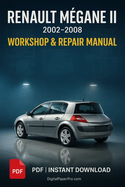 Renault Megane II Workshop Manual 2002-2008 - Official Factory Repair Guide