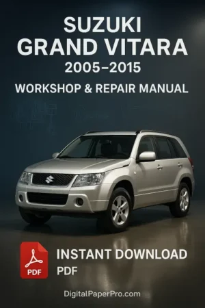 Suzuki Grand Vitara Workshop Manual (2005-2015)