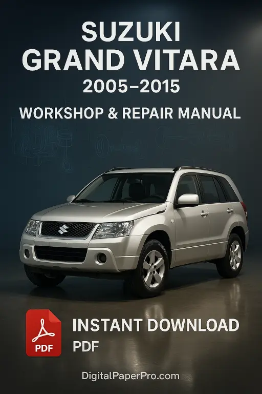Suzuki Grand Vitara Workshop Manual 2005–2015 | Official Factory Repair Guide