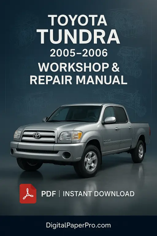 Toyota Tundra Workshop Manual (2005–2006) | Factory PDF Download